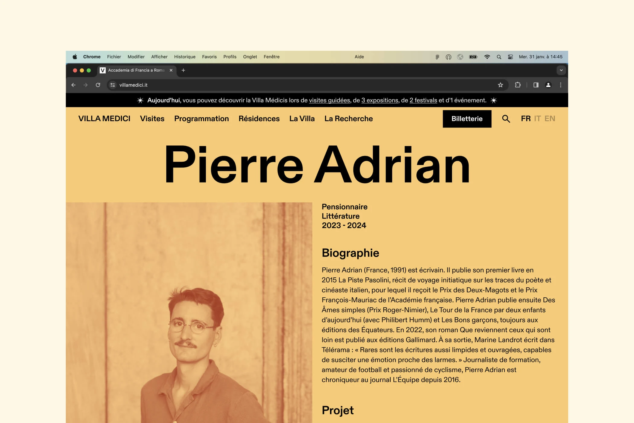 Aperçu du projet 'Villa Médicis n°2'